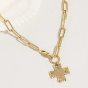 Chunky Cross Chain Necklace