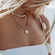 Chunky Cross Chain Necklace