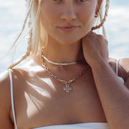 Chunky Cross Chain Necklace